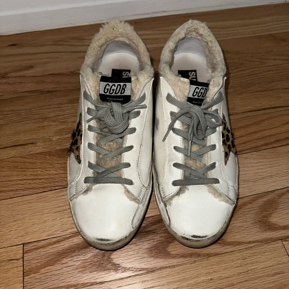 Golden Goose Leather / Shearling Leopard Superstar- Size 40 - Picture 2 of 8